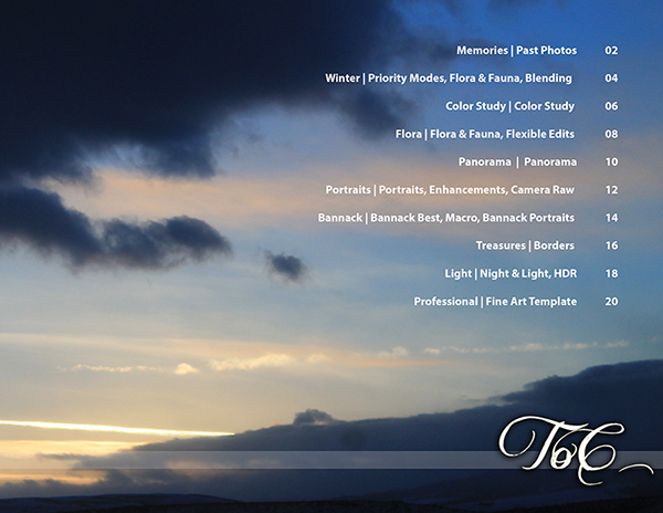 photobook index page