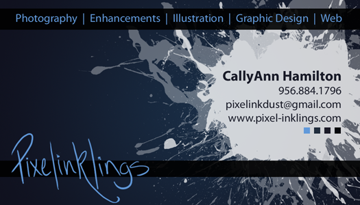 CallyAnn Hamilton Pixelinklings Business Card Prototype Back