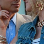 Aubree caresses Evan's cheek, subtly displaying her jewelry