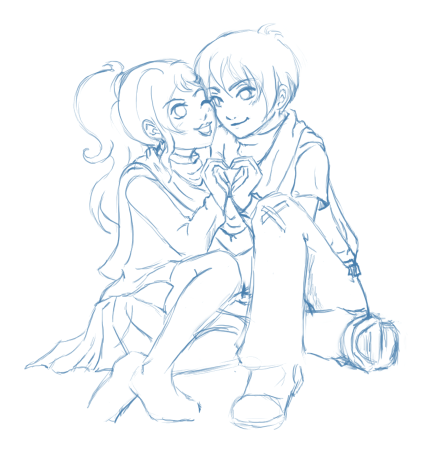 Cutesy Anime Couple